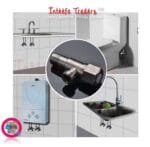 304 Stainless Steel Angled Valve Shower Head Toilet Faucet Stop Valve - Image 2