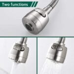 Wall-Mounted Kitchen Faucet 360° Rotatable With Functions Kitchen Sink Mixer Tap Cold Water Single Cooling Wall-Mounted Faucet On Brushed Surface Spring Kitchen Tube - Image 4