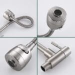 Wall-Mounted Kitchen Faucet 360° Rotatable With Functions Kitchen Sink Mixer Tap Cold Water Single Cooling Wall-Mounted Faucet On Brushed Surface Spring Kitchen Tube - Image 7