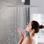 Luxury Rain Shower Head, Modern Ultra-thin Stainless Steel Rainfall Shower head for Bathroom, 6 inch, Square, Chrome & 16 inch Ceiling Mounted Shower Head Arm Bathroom Shower Head Bracket Bar G1/2 Shower Head Fixed Pipe Shower Head Holder - Image 7