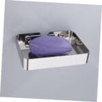 Wall-Mounted Stainless Steel Soap Dish Holder Punch Design for Bathroom Compact Lightweight Bar Soap Storage Drainage Easy Installation for Tidy Spaces - Image 3
