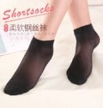 Summer Soft Silk Socks for Women Breathable Bottom Non-Slip Transparent Thin Socks Ladies Sandals Short Sock Nylon Slippers Sock - Image 5