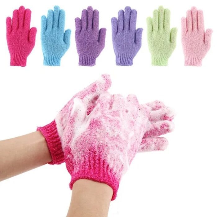 Exfoliating Glove, Body Scrub Glove, Bath Exfoliating Bath Gloves, Exfoliating Shower Glove, 1 Pair of Exfoliating Gloves for the Body to Remove Dead Skin (Random Color) - Image 5