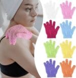 Exfoliating Glove, Body Scrub Glove, Bath Exfoliating Bath Gloves, Exfoliating Shower Glove, 1 Pair of Exfoliating Gloves for the Body to Remove Dead Skin (Random Color)