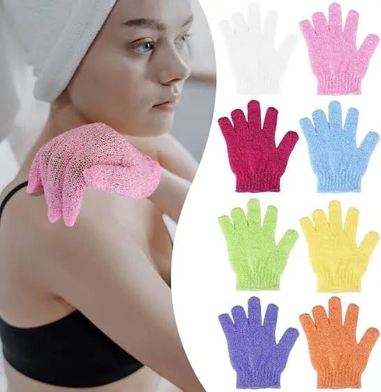 2026/01/1000026192.jpg Exfoliating Glove, Body Scrub Glove, Bath Exfoliating Bath Gloves, Exfoliating Shower Glove, 1 Pair of Exfoliating Gloves for the Body to Remove Dead Skin (Random Color) - Image 1