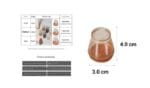 Brown Felt Bottom Chair Leg Floor Protectors, 4 Pcs Rubber Chair Leg Protectors for Hardwood Floors, Thick Chair Leg Covers Prevent Furniture Wood Floors from Scratching - Image 3