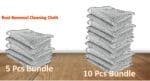 Rust Removal Cleaning Cloth Kitchen Magic Dishwashing Towel Metal Steel Wire Cleaning Rag Microwave Stove Clean Tools Dish Cloth- 10 Pcs Bundle