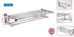 Wall Mounted Towel Racks Ra Wall Mounted Towel Rack Bathroom Hotel Rail Holder Storage Shelf Stainless Steel, Silver,towel holders bath,towel rack,bathroom shelves (Chrome Polish) - Image 5