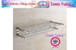 Wall Mounted Towel Racks Ra Wall Mounted Towel Rack Bathroom Hotel Rail Holder Storage Shelf Stainless Steel, Silver,towel holders bath,towel rack,bathroom shelves (Chrome Polish)