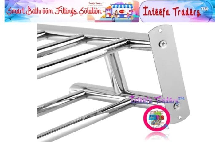 Wall Mounted Towel Racks Ra Wall Mounted Towel Rack Bathroom Hotel Rail Holder Storage Shelf Stainless Steel, Silver,towel holders bath,towel rack,bathroom shelves (Chrome Polish) - Image 4