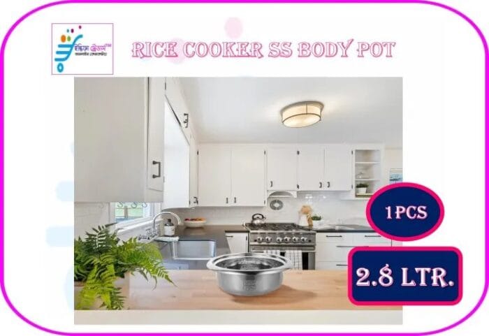 Stainless Steel Cookware Household Rice Cooker Inner Pot Professional Rice Cooker Pot Electric Cooker Accessory Rice Cooker Stainless Steel Inner Pot-2.8ltr - Image 4