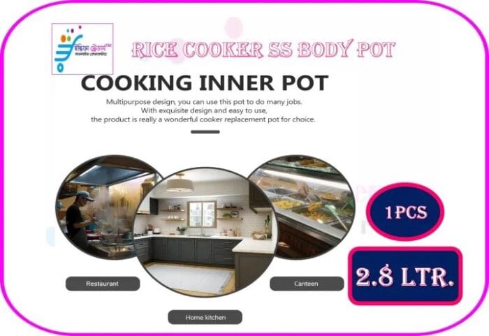 Stainless Steel Cookware Household Rice Cooker Inner Pot Professional Rice Cooker Pot Electric Cooker Accessory Rice Cooker Stainless Steel Inner Pot-2.8ltr - Image 8