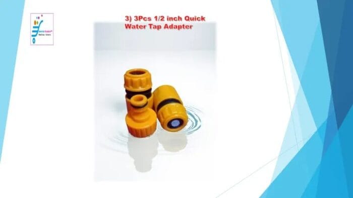 Heavy Duty Hose Nozzle Water Spray High Pressure for Gardening, Flower, Plants, Lawn, Multi Functional Cleaning, Showering Pet & Wash Cars,5 Function Spray Gun ( ½ inch 10 feet Hose, 1pcs Spray Gun, 3 pcs Quick Water Tap Adapter- Combo pack) ABS plastic - Image 3