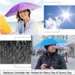 1PC Umbrella Hat Windproof Fishing Head Wearing Sunshade Rain Gear Outdoor Folding Portable Umbrella Camping Beach Head Hats - Image 2