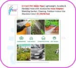 PVC Water Pipe 0.625 Inch 16mm (5/8") | Lightweight, Durable & Flexible| Hose with Accessories Hose Adapter| Watering Garden, Cleaning, Outdoor-Indoor Use (Random Color) 10 /20/30 feet - Image 7