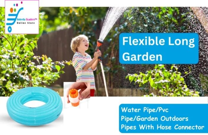 PVC Water Pipe 0.625 Inch 16mm (5/8") | Lightweight, Durable & Flexible| Hose with Accessories Hose Adapter| Watering Garden, Cleaning, Outdoor-Indoor Use (Random Color) 10 /20/30 feet - Image 4