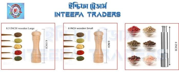 Mini/Small Pepper Grinder Crusher Mill Hand Wooden Big/Small Thumb Press Set Machine with Stylish Design for Grinding Salt and Black Pepper - Image 10