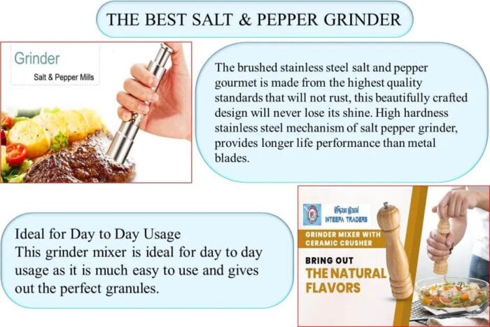 Mini/Small Pepper Grinder Crusher Mill Hand Wooden Big/Small Thumb Press Set Machine with Stylish Design for Grinding Salt and Black Pepper - Image 9