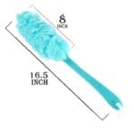 Plastic Long Handle Bath Body Brush Sponge Nylon Mesh Scrubber Shower Pouf for Men and Women (35 gm, Color May Vary) - Image 5