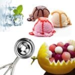 Ice Cream Scoop - Stainless Steel Cookie Scoop Melon Scoop Meat Baller 5.4 Tablespoon Scoop Muffin Potato Masher - Image 6