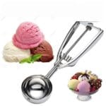 Ice Cream Scoop - Stainless Steel Cookie Scoop Melon Scoop Meat Baller 5.4 Tablespoon Scoop Muffin Potato Masher - Image 5