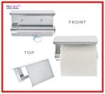 Toilet paper holder Bathroom Toilet Towel Paper Holder Phone Holder Wall Mount WC Rolhouder Paper Holder With Shelf Towel Rack Tissue Boxes Black Toilet paper roll holder (Size : Silver) - Image 9