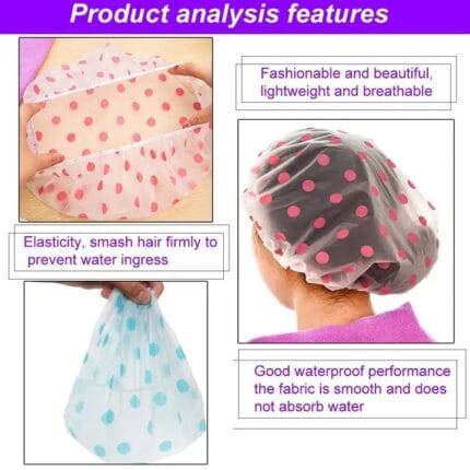 Waterproof Shower Cap WOMEN'S Household Bathing Anti-oil Smoke Hair Care Shower Cap Dry Hair Cap