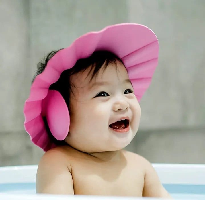 2026/01/1000172930.jpg Baby, Kids, Children Shower Cap Soft Adjustable Baby Bath Head Cap Visor for Hair Washing Shower Protection Bath Cap Random Color (1Pcs) - Image 1