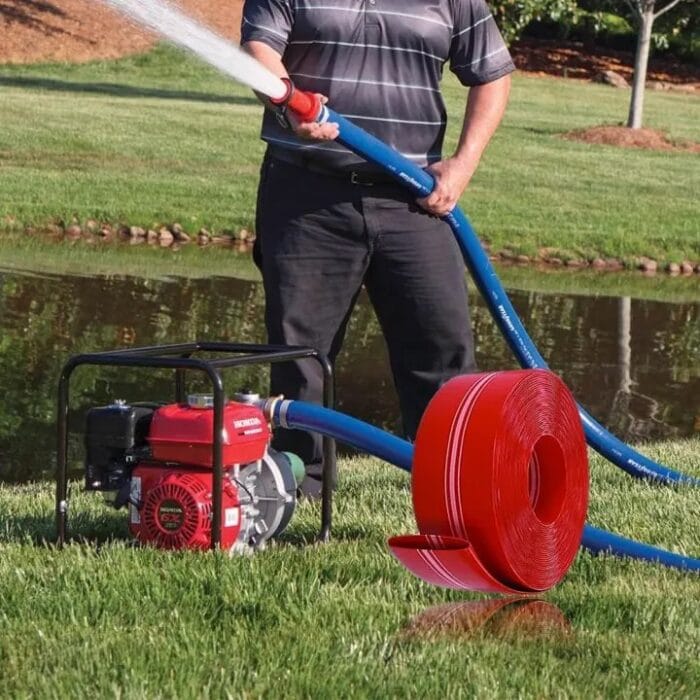 3" Water Hose Irrigation Hose for Discharge or Backwash Water Transfer Applications, Reinforced PVC, 25'/50/100 feet Length- 3 inches Diameter - Image 9