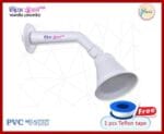 PVC Bathroom Shower Moving Shower Cock Round-White Mic Shape