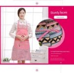 Kitchen Fortune Tree Apron Dustproof Polyester Cotton, Peach Skin