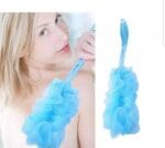Plastic Long Handle Bath Body Brush Sponge Nylon Mesh Scrubber Shower Pouf for Men and Women (35 gm, Color May Vary)