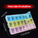 Plastic medicine box 7 days a week 21 grid 7 days medicine box 7 color travel classification compartment medicine box Health Care small medicine box - Image 4