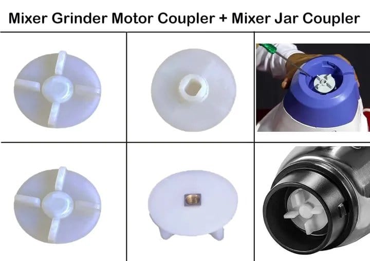2026/02/1000174569.jpg 4 Teeth White Plastic Mixer Grinder Motor & Jar Coupler - 2pcs - Image 1