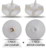 4 Teeth White Plastic Mixer Grinder Motor & Jar Coupler - 2pcs - Image 2