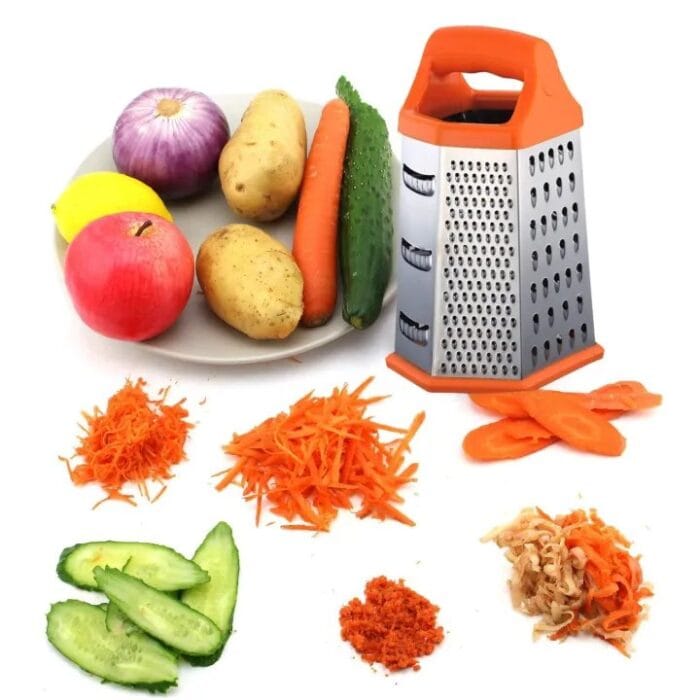 6 in 1 Stainless Steel 6 Sided Cheese Grater - Image 4