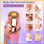 2 in 1 Unwanted Hair Removal Ladies Sensitive Touch Expert Trimmer Shaver Eyebrow, Face, Underarms Bikini - Image 9