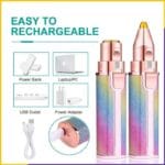 2 in 1 Unwanted Hair Removal Ladies Sensitive Touch Expert Trimmer Shaver Eyebrow, Face, Underarms Bikini - Image 7