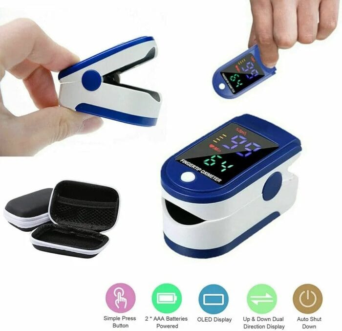 Finger Pulse Oximeter with LED Display | LK87 Fingertip Pulse Oximeter | Family Medical Health -Finger Blood Heart Oxygen Saturation Meter Spo2 Monitor - Image 4