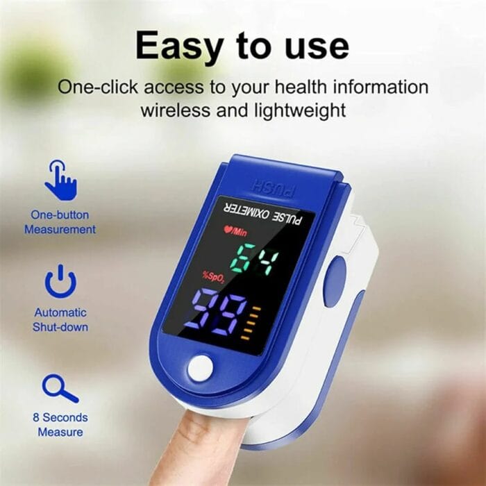 Finger Pulse Oximeter with LED Display | LK87 Fingertip Pulse Oximeter | Family Medical Health -Finger Blood Heart Oxygen Saturation Meter Spo2 Monitor - Image 6