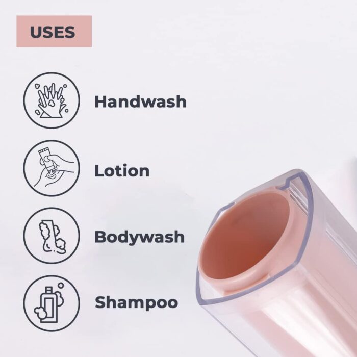 Manual Shampoo & Soap Dispenser | Wall Mounted | Soap Dispenser for Kitchen & Bathroom | Refillable, Lightweight & Durable | Easy to Clean - Image 3