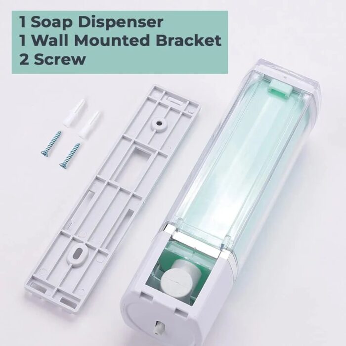Manual Shampoo & Soap Dispenser | Wall Mounted | Soap Dispenser for Kitchen & Bathroom | Refillable, Lightweight & Durable | Easy to Clean - Image 11