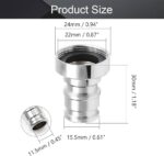 1Pcs Stainless steel Faucet Tap Quick Connector G1/2 Female Thread Hose Pipe Socket Adapter Fitting for Dishwasher Washing Machine - Image 7