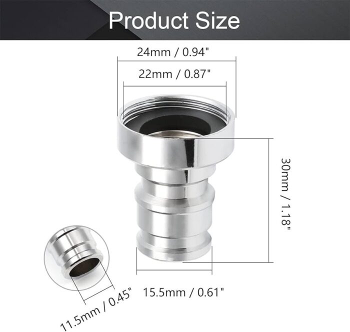 1Pcs Stainless steel Faucet Tap Quick Connector G1/2 Female Thread Hose Pipe Socket Adapter Fitting for Dishwasher Washing Machine - Image 7