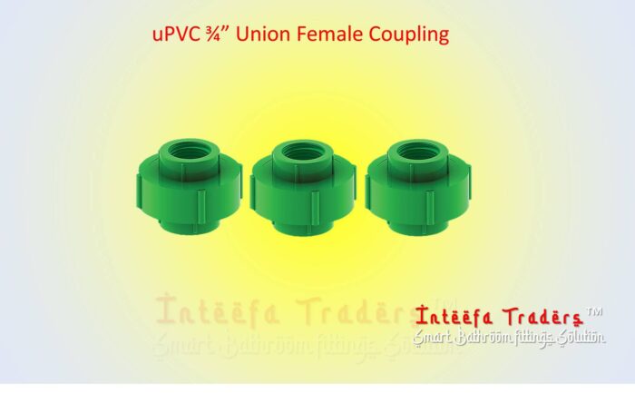 PVC UT-34 Pipe Fitting Slip PVC Schedule 40 Union Green Female Coupling - 3 pcs Bundle - Image 5