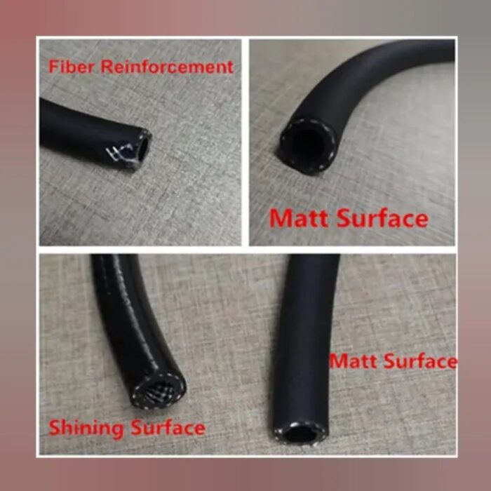 Fiber Braided Thermoplastic Pipe LPG Gas Hose with Wrapped Surface Heat Resistant Heavy Industrial & Garage Operations (Made in Japan 5 feet) Black with 2 pcs clumps free - Image 5