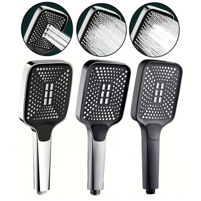 Bath High Pressure Shower Head 3 Mode LARGE Chrome Handset Heads Water Saving - Image 5