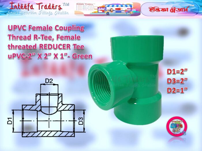 Premium PVC Coupling Tee Pipe - 6 Pcs Bundle - Image 19