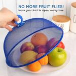 3 Pcs Round Metal Mesh Food Cover Reusable Food Cover Net Keep Out Flies, Bugs, Mosquitoes Perfect Large-35cm - Image 7