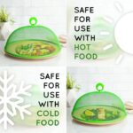 3 Pcs Round Metal Mesh Food Cover Reusable Food Cover Net Keep Out Flies, Bugs, Mosquitoes Perfect Large-35cm - Image 3